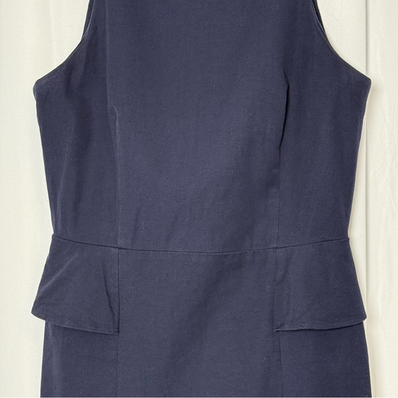 Banana Republic Side Peplum Sheath Dress Navy Size 14 Tall - Picture 7 of 16